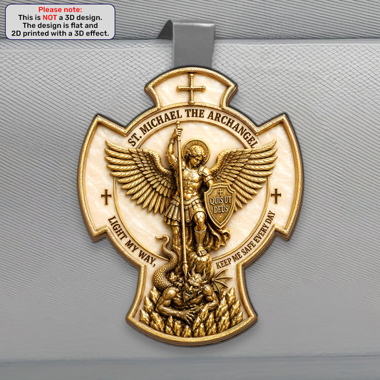 St. Michael Keep Me Safe -  Car Visor Clip