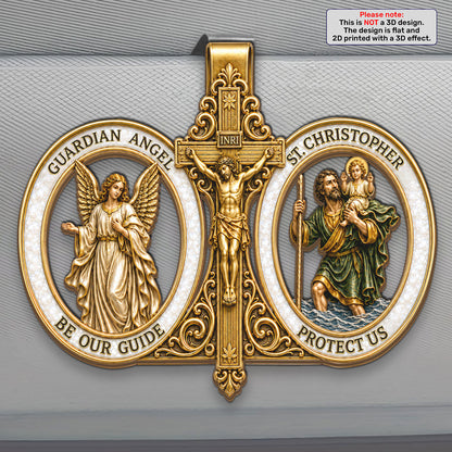 Catholic Traveler Protection -  Car Visor Clip