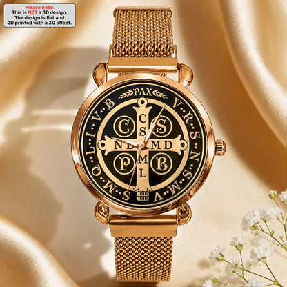 Saint Benedict Divine Protection -  Women's Wrist Watch