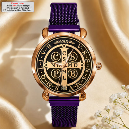 Saint Benedict Divine Protection -  Women's Wrist Watch