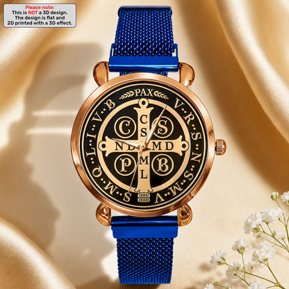 Saint Benedict Divine Protection -  Women's Wrist Watch