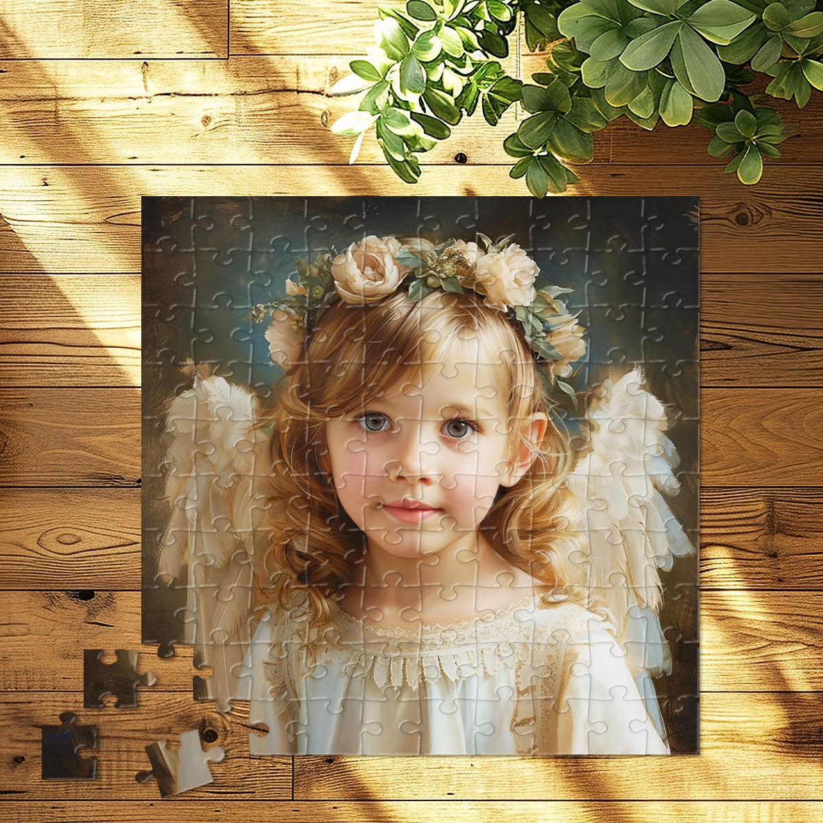 Angel Girl - Square Jigsaw Puzzle