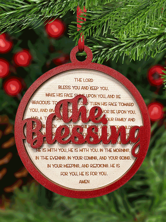 The Blessing - Two Layered Wood Ornament