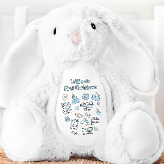 First Christmas Together - Personalized Stuffed Bunny
