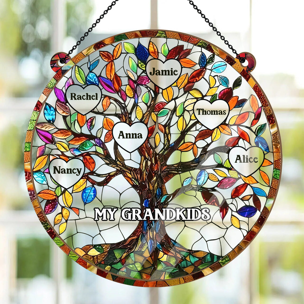 Family Tree - Personalized Window Hanging Suncatcher