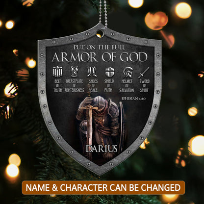 Put On The Full Armor Of God - Personalized 1-Side Acrylic Ornament