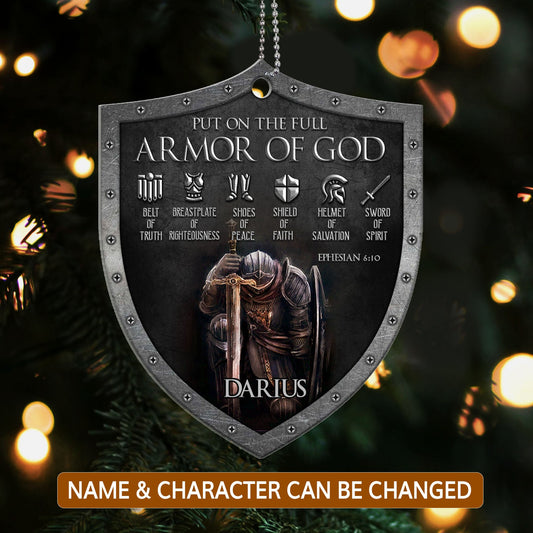 Put On The Full Armor Of God - Personalized 1-Side Acrylic Ornament