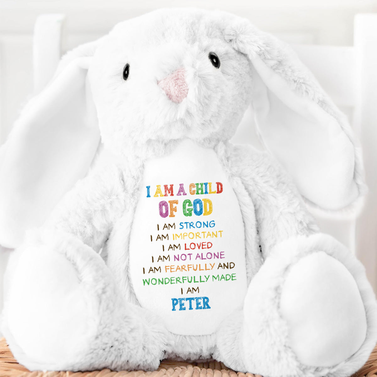 Baby Affirmations - Personalized Stuffed Bunny