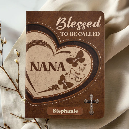 Blessed To Be Called - Personalized Leather Cover Notebook