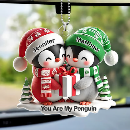 You Are My Penguin - Personalized 1-Side Car Acrylic Hanging Ornament