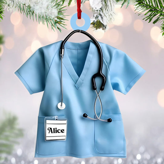 Nurse Christmas 2024 - Personalized 1-Side Acrylic Ornament FCACOLETN2487D