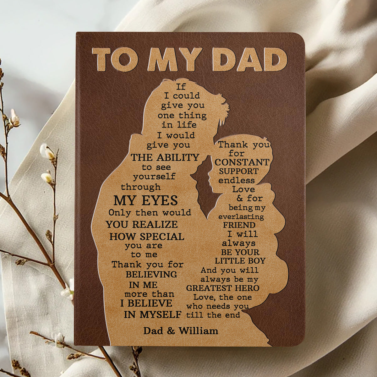 From Son I Love You Forever And Always Mom, Dad - Personalized Leather Cover Notebook