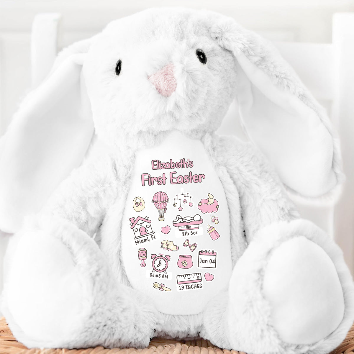 Baby First Easter - Personalized Stuffed Bunny