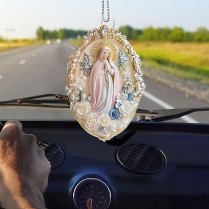 Holy Grace Virgin Mary - 1-Side Car Acrylic Hanging Ornament