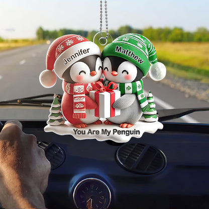 You Are My Penguin - Personalized 1-Side Car Acrylic Hanging Ornament