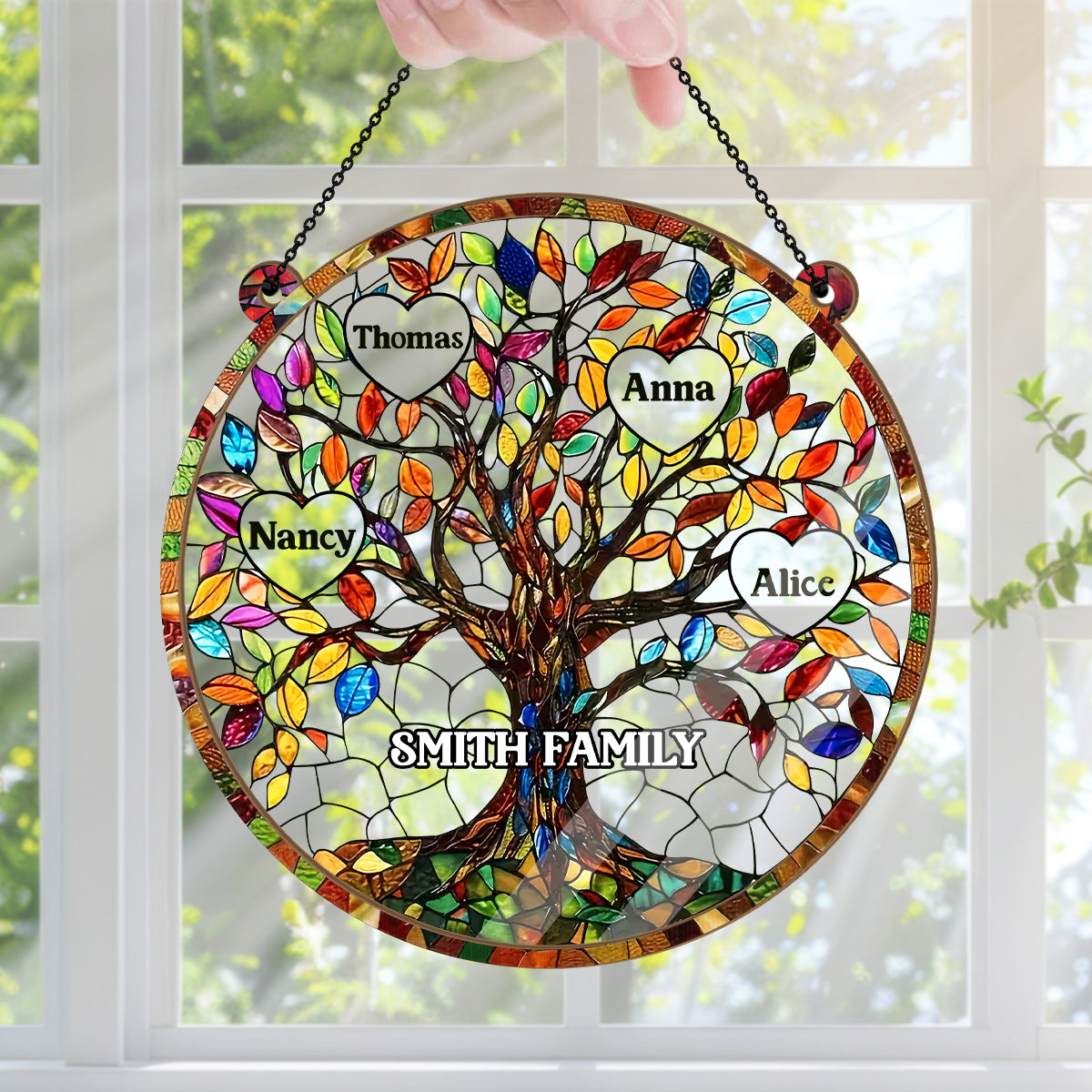 Family Tree - Personalized Window Hanging Suncatcher