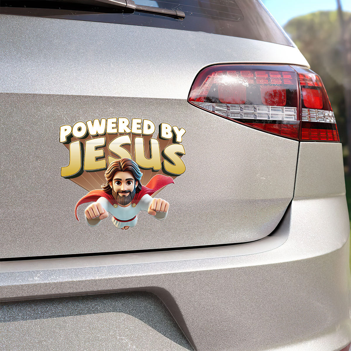 Powered By Jesus - Sticker