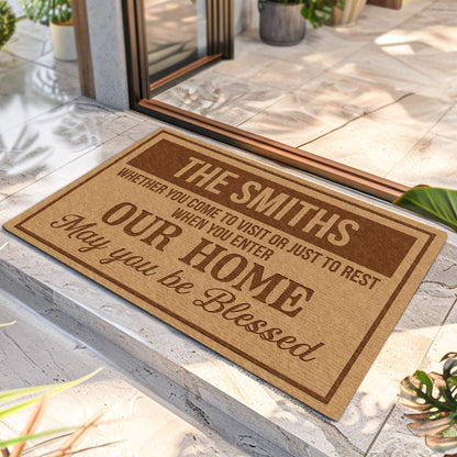 May You Be Blessed - Personalized Doormat FCDMLEH1808TA