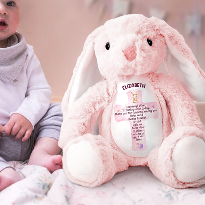 Prayers To Be A Good Kid - Personalized Stuffed Bunny