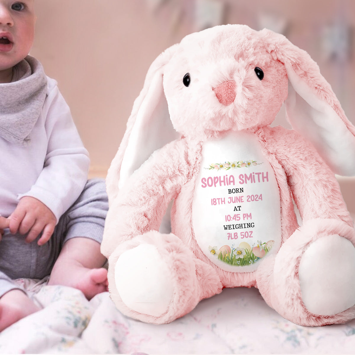 Our Greatest Blessings Of The Year - Personalized Stuffed Bunny