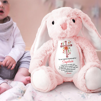 To Our Special Granddaughter Christening Day - Personalized Stuffed Bunny