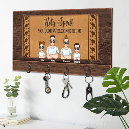 Holy Spirit You Are Welcome Here - Personalized Key Holder FCUWKHCSLET1625L