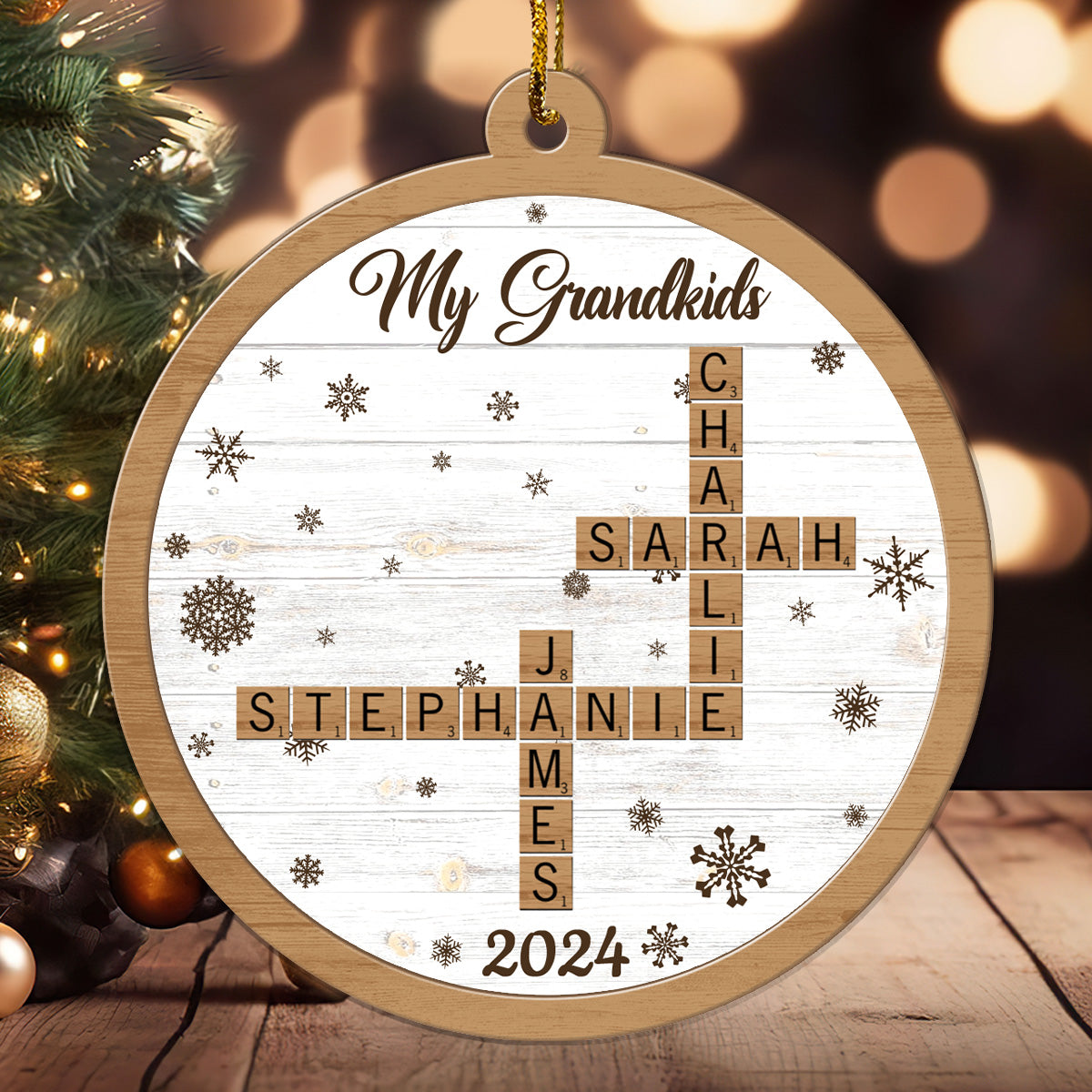 Family - Personalized Wood & Acrylic Ornament