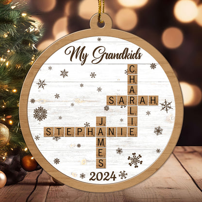 Family - Personalized Wood & Acrylic Ornament