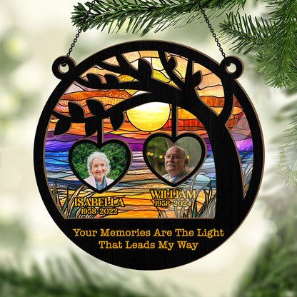 Your Memories Are The Light That Leads My Way - Personalized Window Hanging Suncatcher FCWHSCLETN1850L