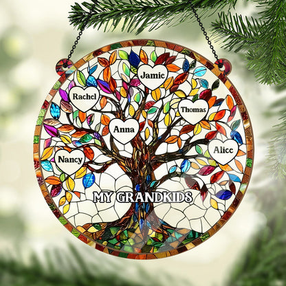 Family Tree - Personalized Window Hanging Suncatcher