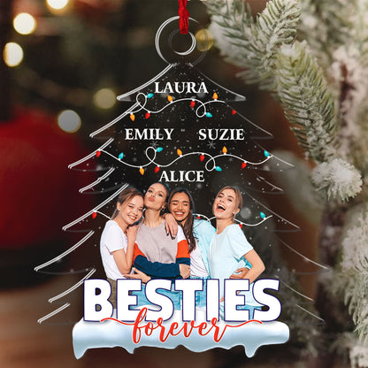 Besties Forever Christmas Tree - Personalized 1-Side Acrylic Ornament FCACOLEHA2779M