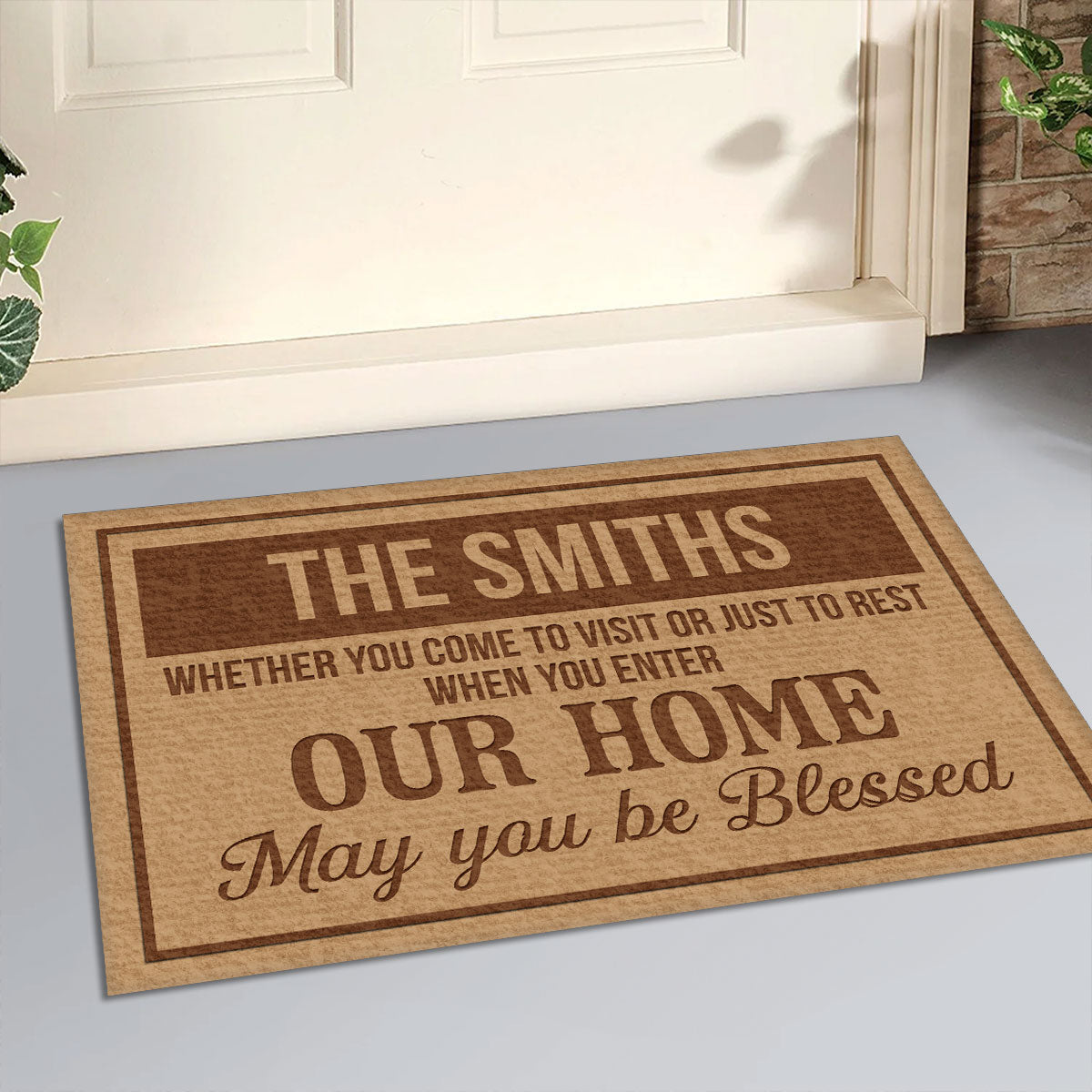 May You Be Blessed - Personalized Doormat FCDMLEH1808TA