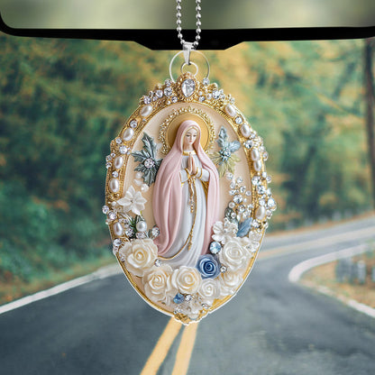 Holy Grace Virgin Mary - 1-Side Car Acrylic Hanging Ornament