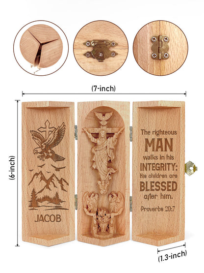 The Righteous Man Walks In His Integrity - Personalized Jesus Sculptures HN31