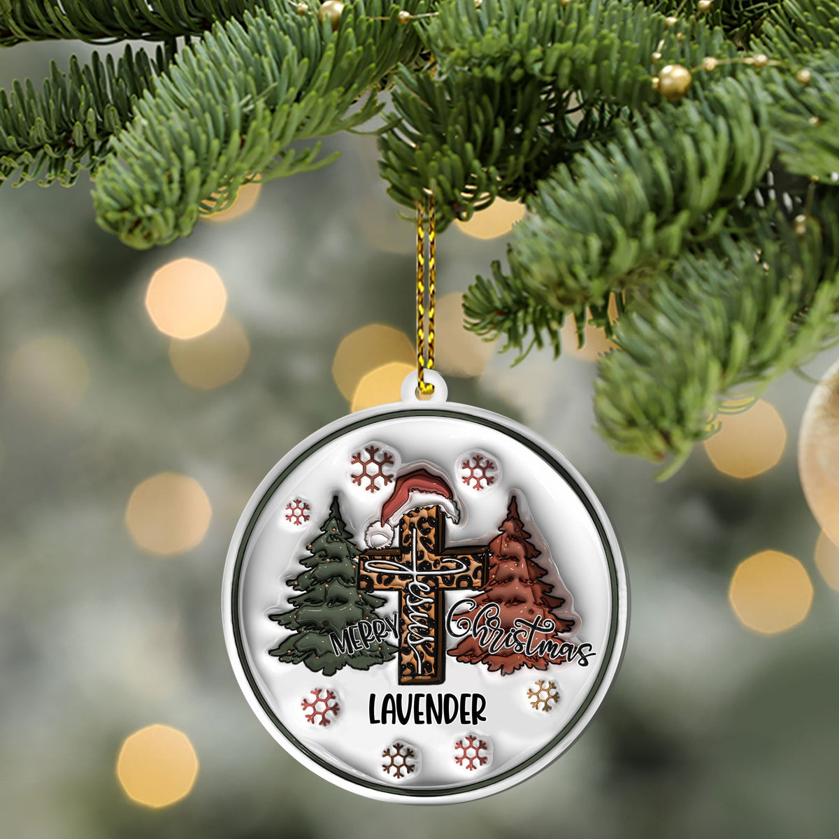 Inflated Jesus Merry Christmas - Personalized 1-Side Acrylic Ornament