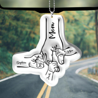 Gift For Mom, Grandma Inflated Effect - Personalized 1-Side Car Acrylic Hanging Ornament