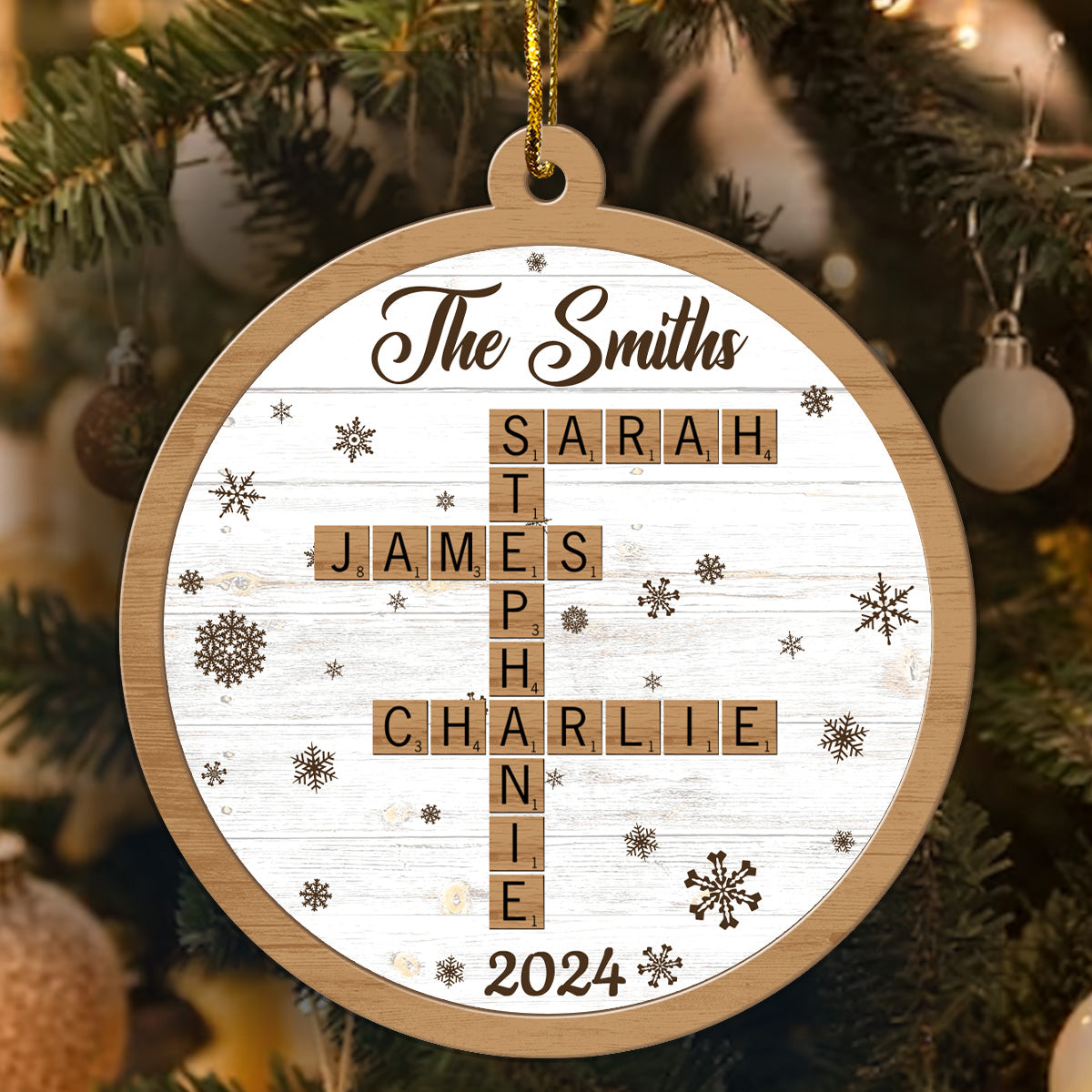 Family - Personalized Wood & Acrylic Ornament