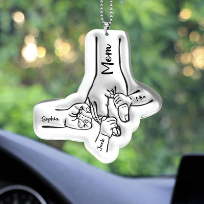 Gift For Mom, Grandma Inflated Effect - Personalized 1-Side Car Acrylic Hanging Ornament