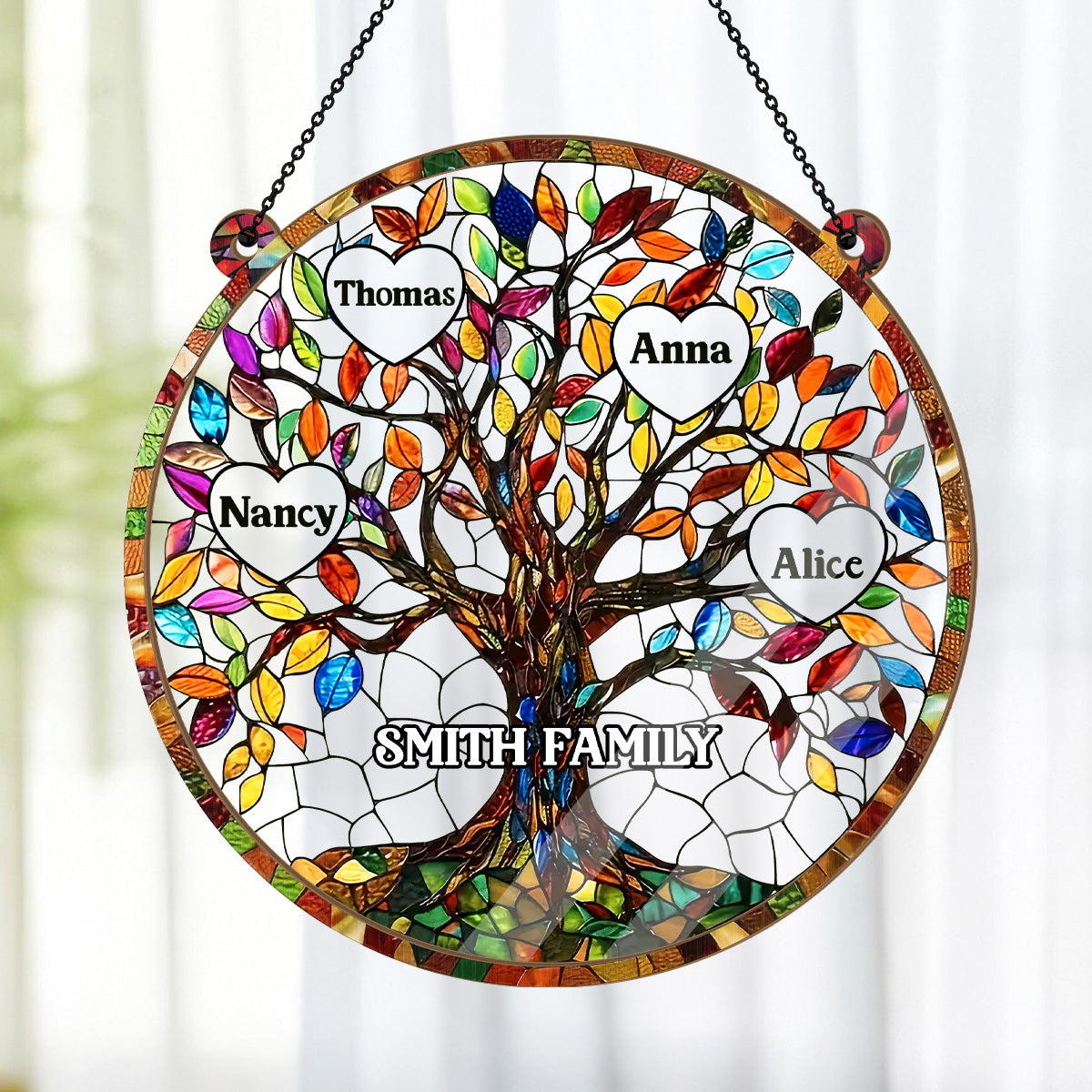 Family Tree - Personalized Window Hanging Suncatcher