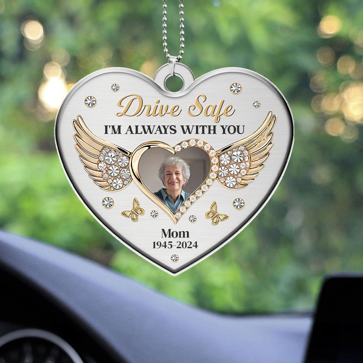 Drive Safe I'm Always With You - Personalized 1-Side Car Acrylic Hanging Ornament