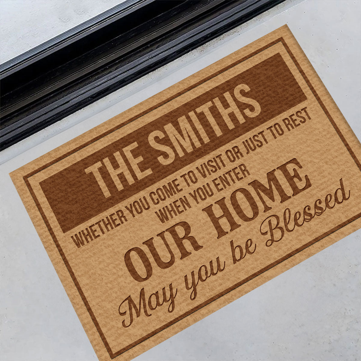 May You Be Blessed - Personalized Doormat FCDMLEH1808TA