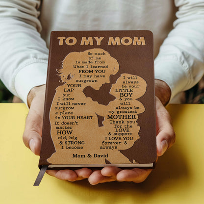 From Son I Love You Forever And Always Mom, Dad - Personalized Leather Cover Notebook