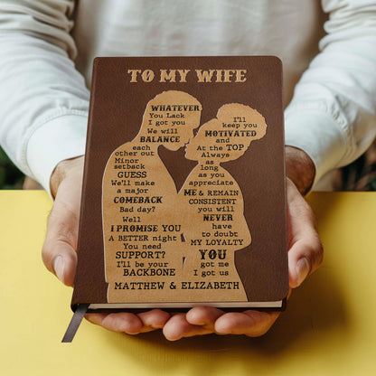 You Got Me I Got Us - Personalized Leather Cover Notebook