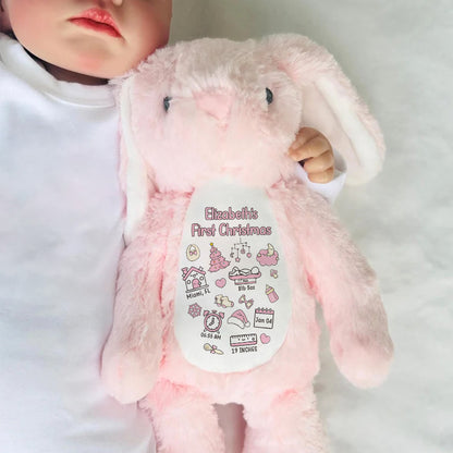 First Christmas Together - Personalized Stuffed Bunny