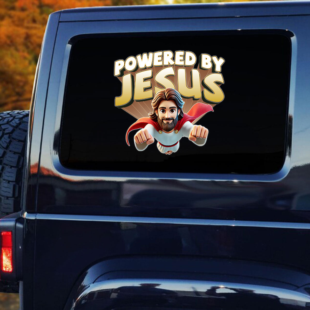 Powered By Jesus - Sticker