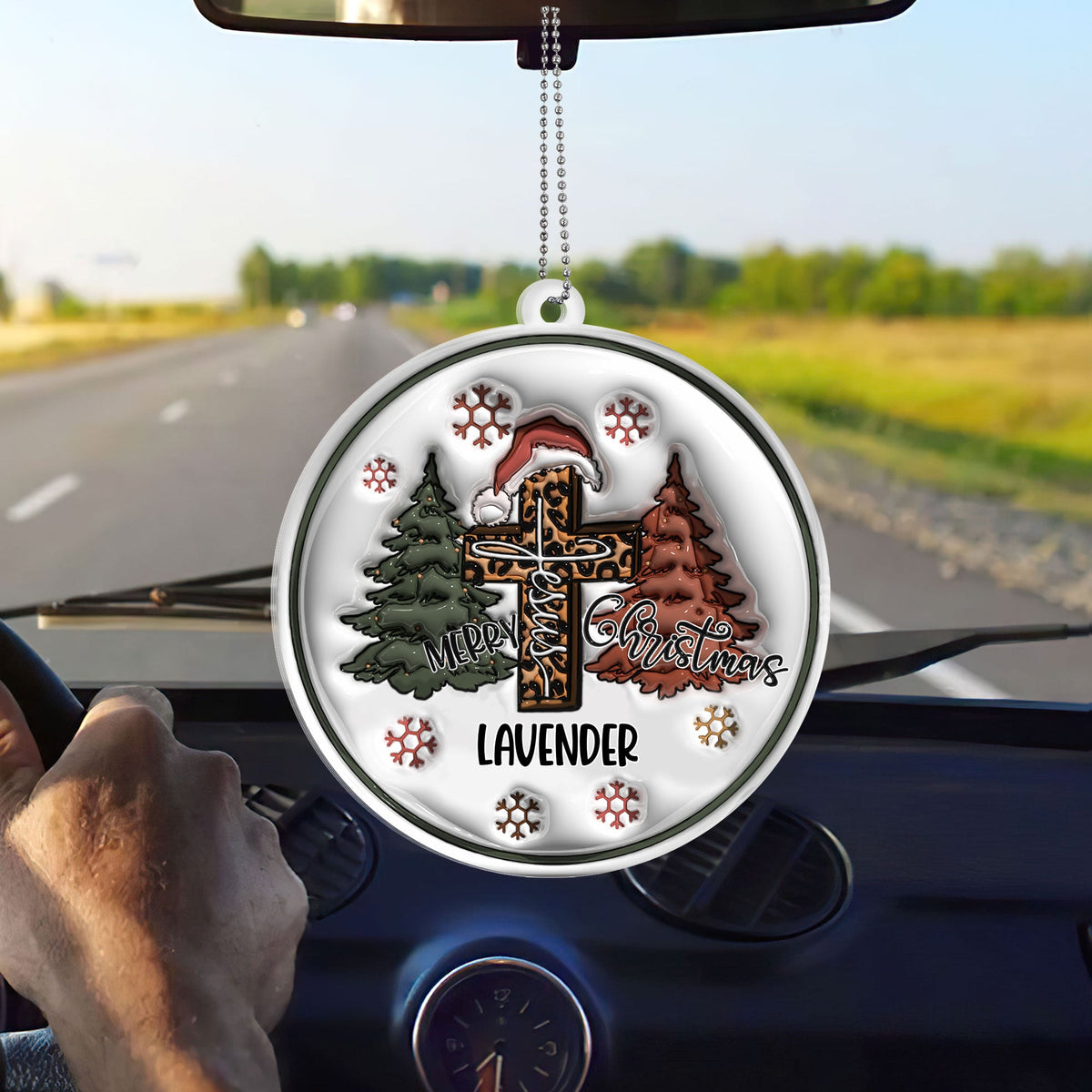 Inflated Jesus Merry Christmas - Personalized 1-Side Acrylic Ornament