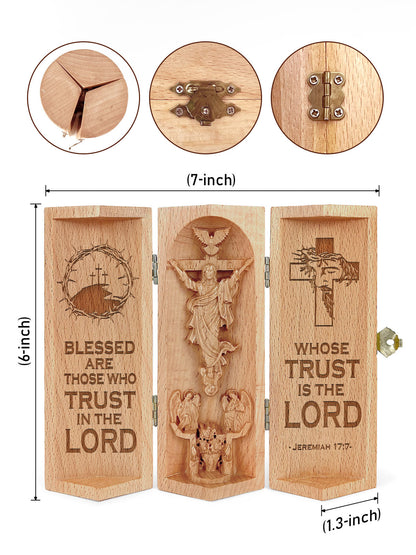 Jeremiah 17:7 - Openable Wooden Cylinder Sculpture of Jesus Christ