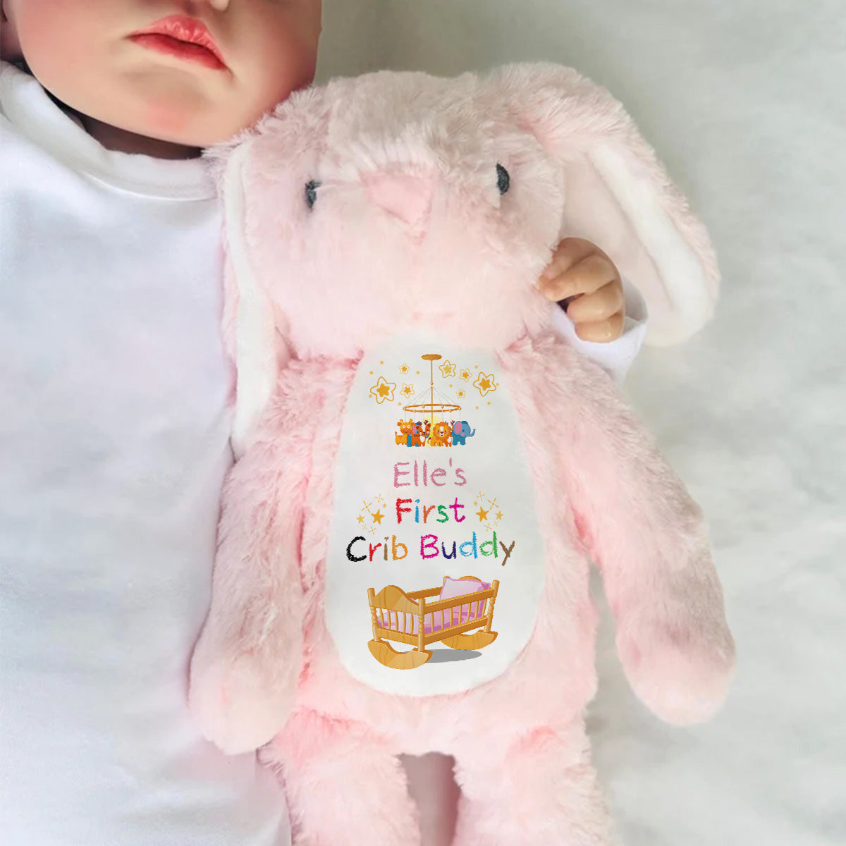 My Favorite Crib Buddy - Personalized Stuffed Bunny