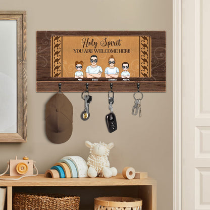 Holy Spirit You Are Welcome Here - Personalized Key Holder FCUWKHCSLET1625L