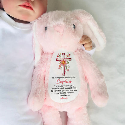 To Our Special Granddaughter Christening Day - Personalized Stuffed Bunny